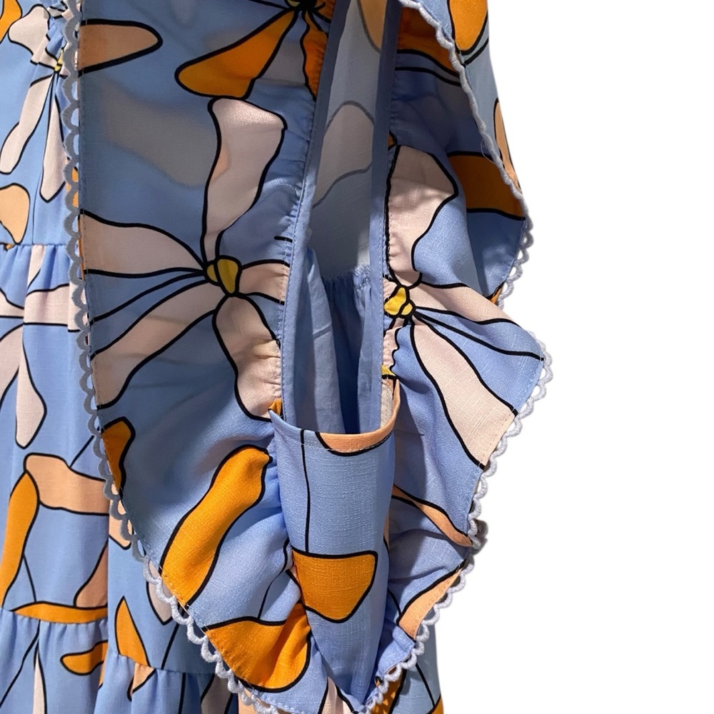 CROSBY by Mollie Burch Blue Floral Tiered Sundress - Picture 4 of 7